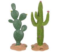 JECOMPRIS 2 Piezas Decoración de Cactus Artificial Cactus de Escritorio para Oficina y Hogar Adorno de Plantas Suculentas Diseño Compacto y Único