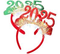 JECOMPRIS 2 Piezas Diadema de San Valentín 2025 para Fiesta y Nochevieja, Ligera y Flexible Tejido Festivo para Accesorios de Cabello en Eventos y Celebraciones