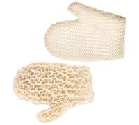 JECOMPRIS 2 Piezas Guantes Exfoliantes de Ducha de Sisal para Exfoliación Corporal y Limpieza de Baño para y Uso Familiar