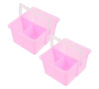 JECOMPRIS 2 Piezas Lavadora de Cepillos Cubo de Lavado de Pinceles de Plástico Rosa Portátil, para Pintura, Artistas