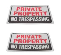 JECOMPRIS 2 Piezas Letrero Metálico de Advertencia para Propiedad Privada Señal de Precaución sin Entrada Aviso de Prohibido el Paso para Villas Almacenes y Jardines
