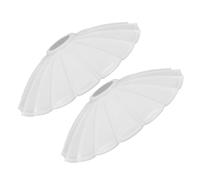 JECOMPRIS 2 Piezas Pantalla de Lámpara Decorativa de Hierro Blanco | Plisado Moderno Nórdico Retro, Orificio 4,20×4,20×0,10cm, para Portalámparas E26/e27