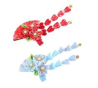 JECOMPRIS 2 Piezas Pasadores Japoneses Tradicionales con Borlas Accesorios Hechos Mano para Kimono Geisha para Mujer
