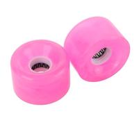 JECOMPRIS 2 Piezas Ruedas de Patineta Reemplazables de PU Rosa Luz Led, Fáciles de Instalar, Ideales para Tabla de Skate y Patinaje al Aire Libre