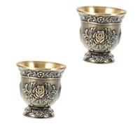 JECOMPRIS 2 Piezas Taza de de Bronce Chino Elegante para Ceremonias Utensilios de y Decoración para Vino Whisky y Bebidas Capacidad y Diseño