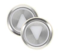 JECOMPRIS 2 Uds Botón De Alarma Para Redondo De Metal 1.49 Pulgadas Repuesto Fácil Instalación Para Emergencias Y Mantenimiento De