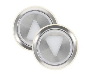 JECOMPRIS 2 Uds Botón De Alarma Para Redondo De Metal 1.49 Pulgadas Repuesto Fácil Instalación Para Emergencias Y Mantenimiento De