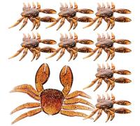 JECOMPRIS 20 Cebos Artificiales de Cangrejo Blandos, 3D Realistas Reutilizables de PVC, 20 Piezas Portátiles para Pesca en Agua Dulce y Salada, Señuelos de Pesca Efectivos para Lubina