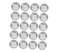 JECOMPRIS 20 Piezas Platos Pequeños Redondos de Acero Inoxidable para Salsas y Aperitivos Cuencos para Condimentos Apilables Diseño Compacto y Resistente para Uso Diario Cocina y Restaurante