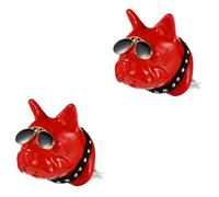 JECOMPRIS 2piezas Difusor De Para Coche Clip De Ventilación y Práctico Ambientador De Esencial Para Decoración De Interior Automotriz Sin Necesidad De Baterías Color Rojo