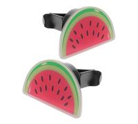 JECOMPRIS 2piezas Porta Perfume para Coche Clips Decoración Sandía para Rejilla Ventilación Clips Aromas Coche Forma de Sandía