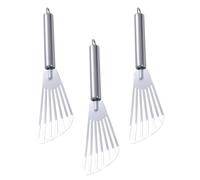 JECOMPRIS 3 piezas Espátulas Ranuradas Acero Inoxidable para Pescado y Bistec Utensilios Cocina Duraderos con Orificio para Colgar Aptos para Hogar y Restaurante