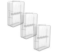 JECOMPRIS 3 Piezas Estuche Transparente para Cabezales de Cepillo Eléctrico Compatible con Oral General Organizador Portátil para Viaje Camping y Uso Baño
