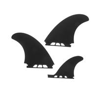 JECOMPRIS 3 Piezas Juego de Aletas de Sup de PVC Negro para Tabla de Surf | Base Izquierda Centro Derecha, para Paddle Surf Hinchable, Uso en Deportes Acuáticos