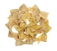 JECOMPRIS 30 Lazos de Cinta de Satén Autoadhesivos Dorados para Obsequio Cinta Doble Cara, Material Poliéster, Aplicación Rápida y Fácil para Decoración en Hogares y Fiestas