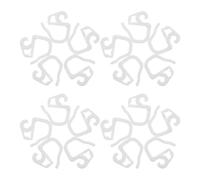 JECOMPRIS 36 Piezas Ganchos Cortinas de Plástico Soporte para Cortinas Plisadas Accesorios Ventanas Puertas de Ducha Ganchos S