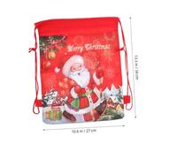 JECOMPRIS 3piezas Bolsa de Almacenamiento No Tejida de Papá Noel Cordón de Doble Cara para Guardar Juguetes Navideños Bolsa para Regalos Mochila Escolar Estilo Aleatorio