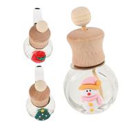 JECOMPRIS 3piezas Botella De Perfume Para Coche Navideña De Frasco De Vidrio Decorativo Clips Para Rejilla De Ventilación Aromaterapia De Coche Para Amantes De Coches Temporada De Vacaciones