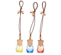 JECOMPRIS 3piezas Difusor De Olores Para Coche Botellas De Perfume Colgante Botellas De Aceite Esencial Vacías Decoración De Interiores