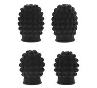 JECOMPRIS 4 Fundas de Silicona Negras para Baquetas de Batería 7a5a, Protectores Silenciadores de Práctica Textura de Partículas, Accesorios para Suministros de Instrumentos y Percusión