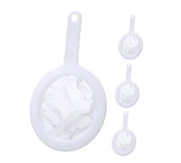 JECOMPRIS 4 Piezas Colador de Fina de Plástico para Filtrar Leche Café Mango Antideslizante y Lavavajillas para Bebidas como Leche de Soya y Vino