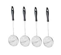 JECOMPRIS 4 Piezas Coladores Inoxidable para Cocina Filtros Prácticos para y Verduras Utensilios de Cocina Negro