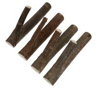 JECOMPRIS 4 piezas Gancho de Pared de Madera Natural Perchas Rústicas para Abrigos y Toallas Soporte Resistente para Entrada y Cocina Colgador de Pared Fácil Instalación Estilo Campestre