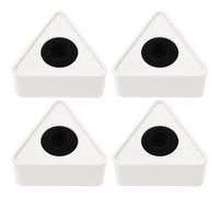 JECOMPRIS 4 Soportes Triangulares Abs para Micrófonos en Estaciones de Entrevista, Paquete de 4 Piezas Ajuste Seguro y Fácil Identificación en Color Blanco