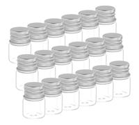 JECOMPRIS 48 Frascos de Vidrio Transparente de 5 Ml con Tapas de Aluminio Mini Frascos Pequeños para Muestras Recipientes Sellados para Aceites Esenciales y Aromaterapia Compactos