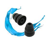 JECOMPRIS 5 Pares De Puntas De Silicona Para Auriculares in Ear 3,8 Mm Negras Tamaño Medio, Fundas De Repuesto Aislamiento Acústico y Diseño De Tres Capas, Compatibles Mp3, Mp4 y Móviles