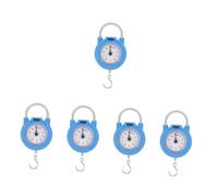 JECOMPRIS 5 Piezas Báscula Colgante Mecánica Portátil de Alta Precisión para Equipaje y Cocina Escala Ligera y para y Doméstico Color Azul