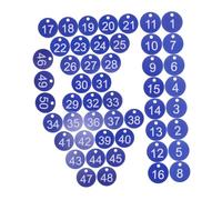 JECOMPRIS 50 Piezas Etiquetas Numéricas de Plástico para Llaveros Identificadores con Marcadores Impermeables para Organización de Llaves y Equipaje Uso Oficina y Hogar