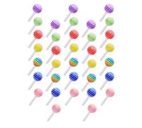 JECOMPRIS 50 Piruletas de Resina para Decoración de Uñas Creativa, Accesorio Fácil de Instalar para Manicura en Casa y Salón, Diseño Único y Colorido Color Aleatorio