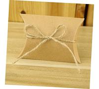 JECOMPRIS 50piezas Caja de Papel Kraft para Dulces Cajitas de Obsequio con Forma de Almohada Contenedor de Obsequio para Fiestas de Cumpleaños para Decoración del Hogar