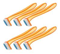 JECOMPRIS 6 Afeitadoras Desechables Cuchillas de Acero Inoxidable para Mujer y Mango Cómodo Fácil de Usar Color Aleatorio para Zonas Íntimas, Axilas y Piernas