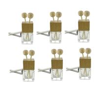 JECOMPRIS 6 Botellas Difusoras De Vidrio Para Coche 8ml, Frascos De Perfume Buen Sellado, Contenedores Para Aceites Esenciales, Uso Automotriz y Aromaterapia, Decoración Práctica Para Interiores