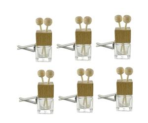 JECOMPRIS 6 Botellas Difusoras De Vidrio Para Coche 8ml, Frascos De Perfume Buen Sellado, Contenedores Para Aceites Esenciales, Uso Automotriz y Aromaterapia, Decoración Práctica Para Interiores