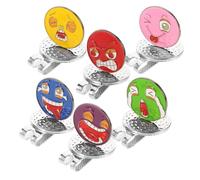 JECOMPRIS 6 Clips para Gorras de Golf Marcadores de Bolas, Aleación Resistente, Diseño Decorativo, Accesorios Portátiles para Golf al Aire Libre, Juego de 6 Piezas