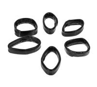 JECOMPRIS 6 Piezas de Círculo y Anillo de Correa de Reloj de Cuero Genuino Negro, Fácil de Usar Buena Textura, Accesorio Adecuado para Reparación y Reemplazo de Pulsera
