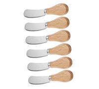 JECOMPRIS 6 piezas Espátula de Inoxidable Herramienta de Cocina para Untar Queso y Diseño Ergonómico y Ligero para Cortar y Servir Duro y