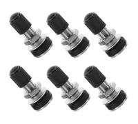 JECOMPRIS 6 Válvulas Metálicas para Neumáticos sin Cámara de 35 MM Válvulas de Rosca para Coches Camiones y Tractores Kit de Repuesto Resistente y Alta Presión para Inflador