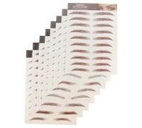 JECOMPRIS 8 Hojas Pegatinas para Cejas Marrón Resistentes al Agua Calcomanías de Transferencia para Crear Cejas Ideales para Principiantes o Escasas