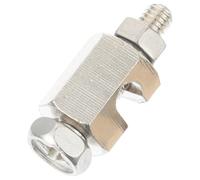 JECOMPRIS Abrazadera de Cable de Terminal de Tierra para Panel Solar, Clip de Conexión a Tierra Antirrayos, Cobre Estañado Plata, 2.5/4/6/10 Mm², 14/12/10/8/6 Awg, Industrial y Sistemas