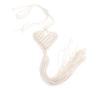 JECOMPRIS Abrazadera de Cortina de Algodón Tejida a Mano Estilo Bohemio Borlas, Color Beige Claro, Cuerda para Cortinas de Ventana, Sujetacortinas Decorativo para Hogar y Hoteles