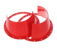 JECOMPRIS Adaptador Espaciador para Altavoz de Coche 6.5 Pulgadas, Cubierta Protectora de Plástico Roja, Anillo Delgado para Protección y Montaje de Altavoces Automotrices