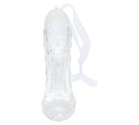 JECOMPRIS Adorno Colgante para Árbol de Navidad Forma de Zapato de Tacón Alto, Plástico Transparente, Diseño Único y Cuerda para Decorar Hogar en Fiestas Navideñas