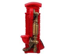 JECOMPRIS Adorno Retro de Resina Diseño Clásico de Cabina de Teléfono Roja para Decoración del Hogar y Uso como Accesorio Fotográfico en Residencias Exclusivas