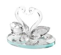 JECOMPRIS Adornos De Cisne Para Coche Figura De Cristal Brillante Estatua De Pareja De Enamorados Decoración De Salpicadero Para Coche Accesorios Coleccionables Para Interior De