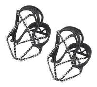 JECOMPRIS Agarres para Zapatos para Hielo Antideslizantes Clavos de Acero Inoxidable y Banda Elástica Resistentes para Senderismo y Pesca en Hielo