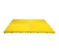 JECOMPRIS Alfombrilla de Pp de Rejilla Entrelazada para Lavado de Coches Color Amarillo Cuadrada, Antideslizante y Fácil de Limpiar para Garaje y Ducha